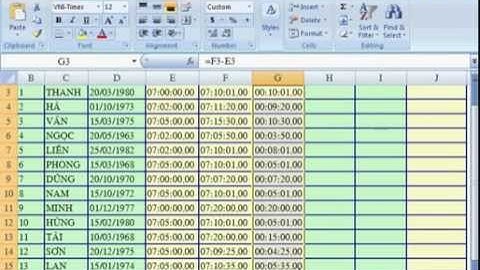 Hướng dẫn format cells theo từng định dạng trong excel