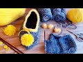 ЛАПОТОЧКИ-ТАПОЧКИ🧶    ВЯЖУ и УКРАШАЮ 👍 #вязаниеспицами