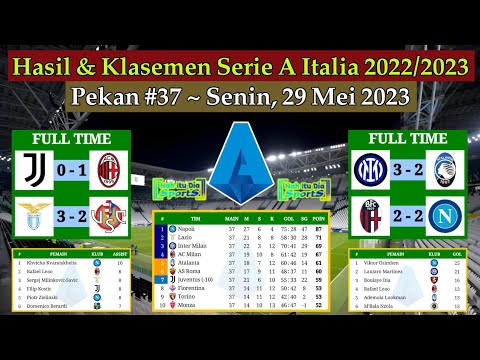 Hasil Liga Italia Tadi Malam - Juventus vs AC Milan - Klasemen Serie A Italia 2022/2023 Pekan 37