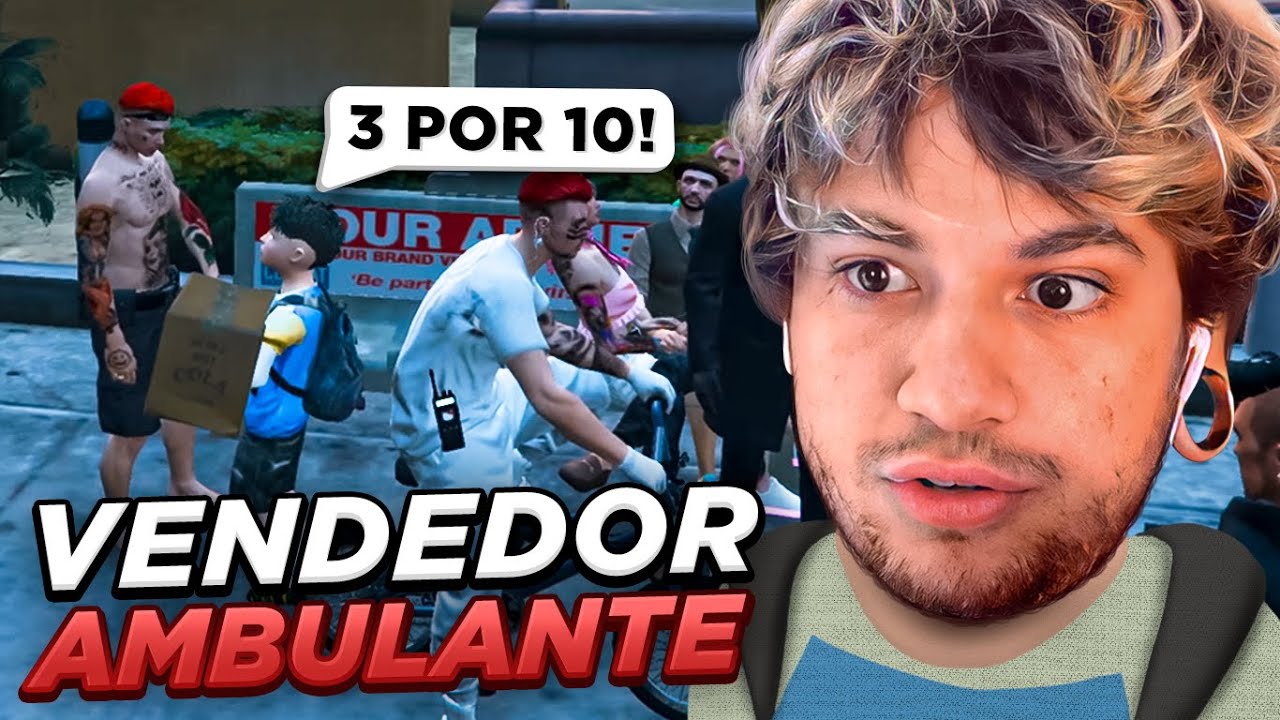 BRUNINHO VIROU UM VENDEDOR AMBULANTE ( GTA RP)