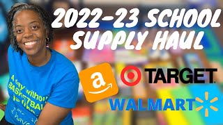School Supply Haul \/\/ Homeschool Supplies 2022-23 \/\/ Amazon, Target, Walmart