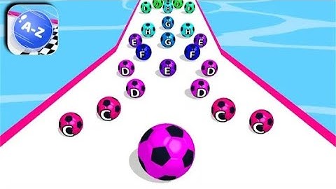 AZ Run All Levels Mobile Gameplay Walkthrough iOS, Android Game Ball Run 2048 New Max Levels BVYQZA