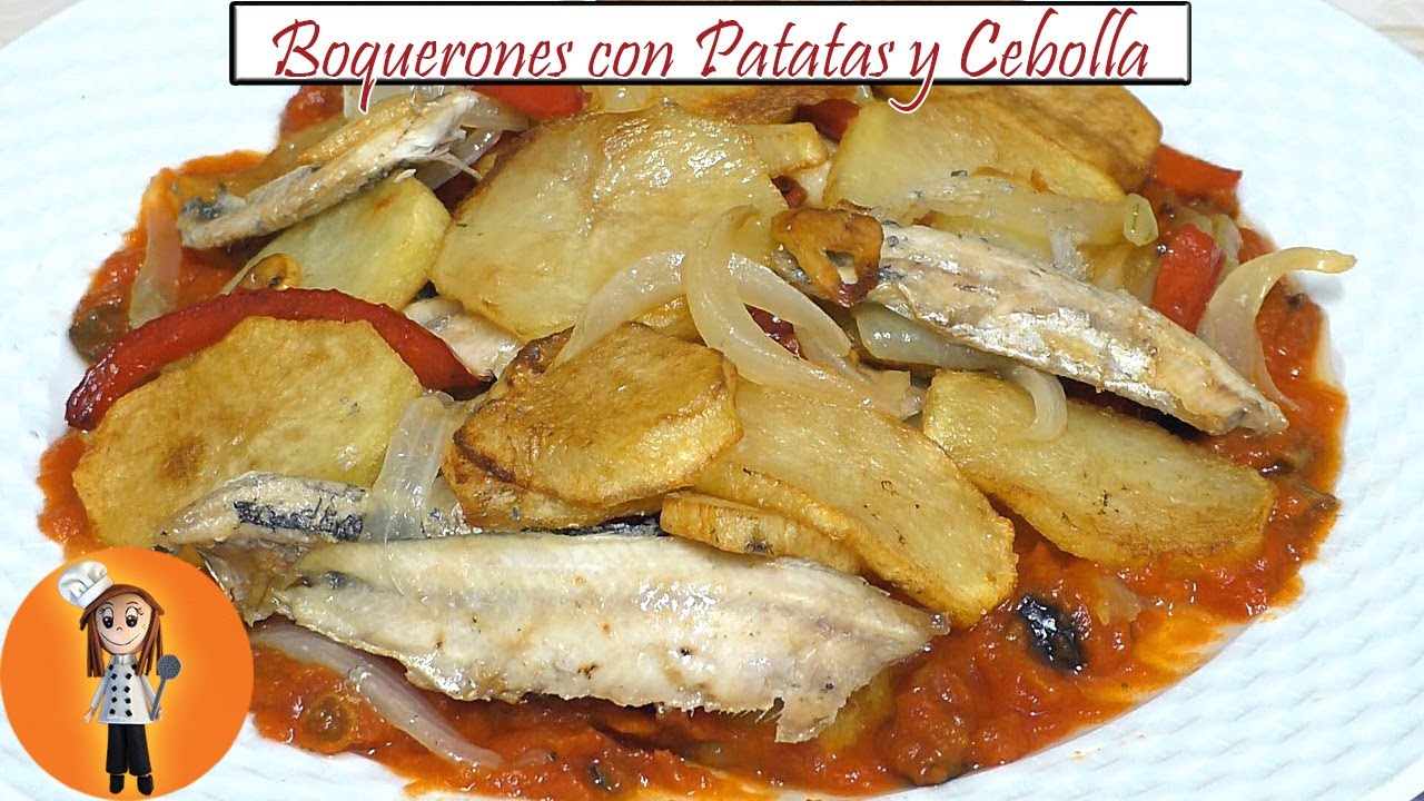 Boquerones con Patatas y Cebolla | Receta de Cocina en Familia