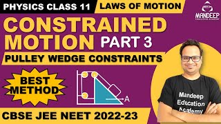 LOM 12 || Pulley Wedge Constraints || Class 11 Physics || JEE NEET