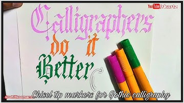 Calligraphers do it better / Gothic calligraphy for beginners / Chisel tip marker calligraphy/rkartz