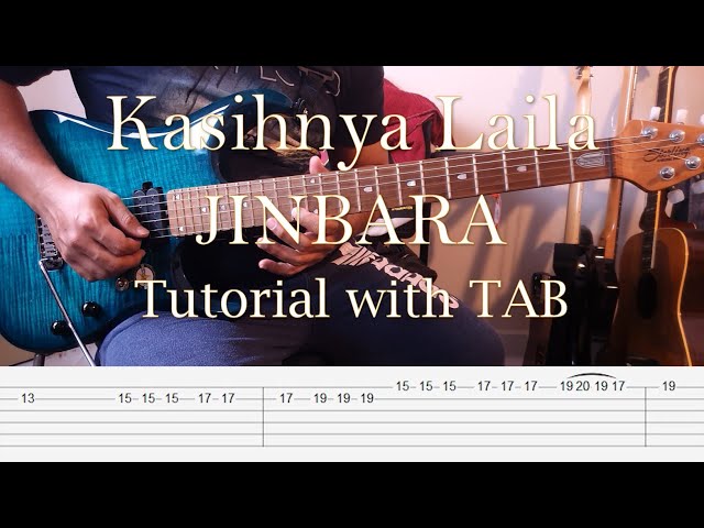 JINBARA - Kasihnya Laila - Guitar Intro & Solo Tutorial Slow Motion with TAB class=