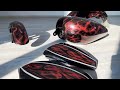 Red&amp;Black custom painted HD Sportster / Черный и красный. Аэрография на ХД Спортстер