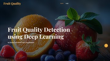 Fruit Quality Detection using Deep Learning for Rotten and Fresh Fruits Classification | Python IEEE