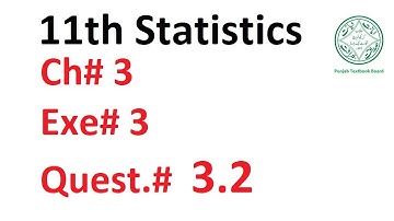 Exercise 1 question 3.2, chapter 3 Measure of Location, 11th class