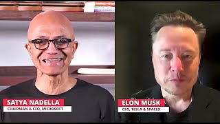 Elon Musk & Satya Nadella Discuss AI Future and Grok 3 at Build 2025 #azure #grok3
