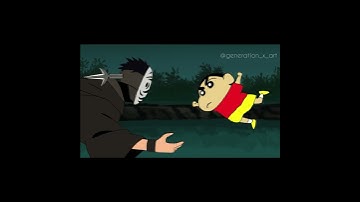 Shinchan VS Obito || #obito #shinchan #naruto