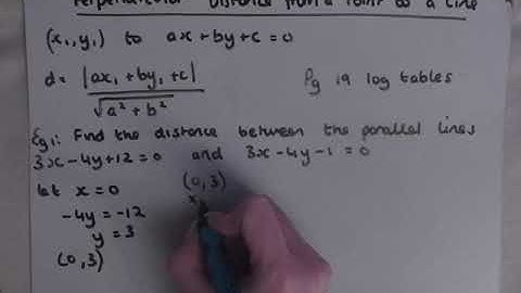 LC HL Coordinate Geometry Perpendicular Distance