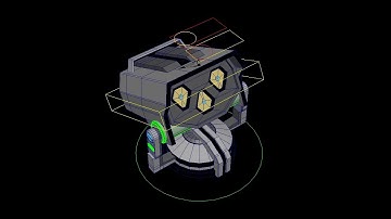 Low-Poly Turret Modeling Study 1/2 (Rigging Breakdown)
