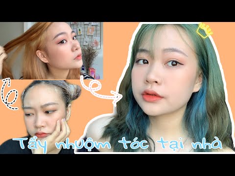 Tự Tẩy Và Nhuộm Tóc Tại Nhà,Và Cái Kết??? | NgocBunnBeauty | tóc 2 light