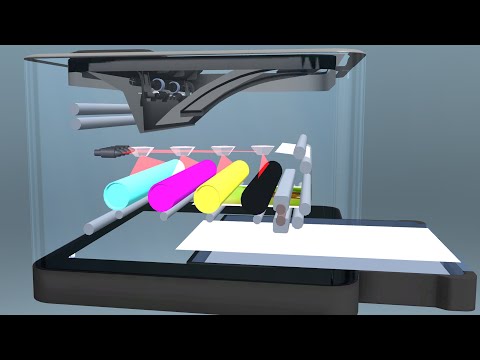 Принцип работы лазерного принтера. 3D анимация Mozaik Education
