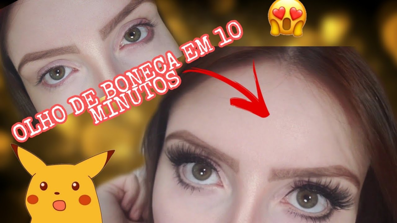 COMO FAZER OLHO DE BONECA COM MAQUIAGEM/DOLL EYE MAKEUP 