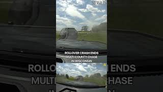 Wisconsin multi-county chase ends with rollover crash