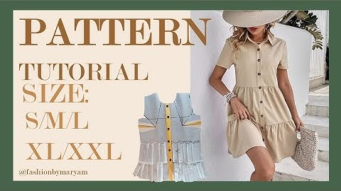 Dress pattern tutorial/ draft/ diy/ size:S/M/L/XL/XXL #dress #pattern #size #tutorial