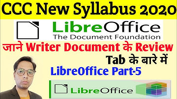 LibreOffice Tutorial for CCC 2020 | Writer Document | Review Tab | Part 5 | In Hindi