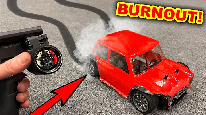 Mini Cooper RC Burnout car Destroys Carpet