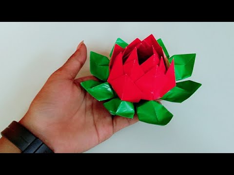  Origami  Bunga  Lotus Cara Buat Bunga  Teratai  Dari Kertas  