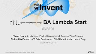 AWS re:Invent 2016: ↑↑↓↓←→←→ BA Lambda Start (SVR305) screenshot 1