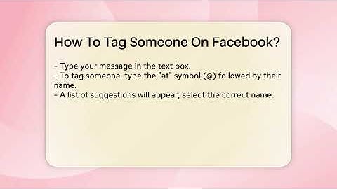 How To Tag Someone On Facebook? - Everyday-Networking