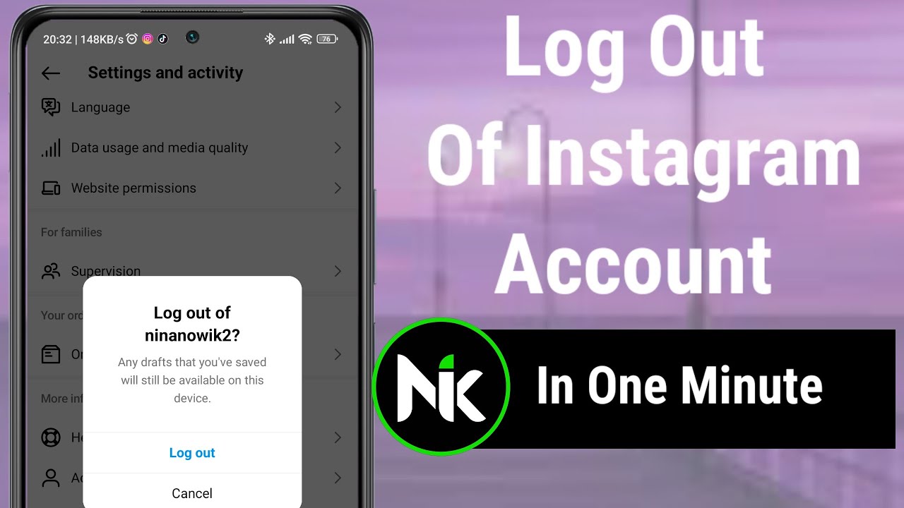 How To Log Out Of Instagram Account 2024 - YouTube
