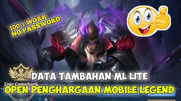 Data Open Penghargaan Maniac,Savage,Title,Legendary,Dll Patch Terbaru || File Tambahan Ml Lite.