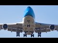 43 x Low overhead 06 landings at Amsterdam Schiphol Airport! Incl. Boeing 747, 757, C17, A340, A350