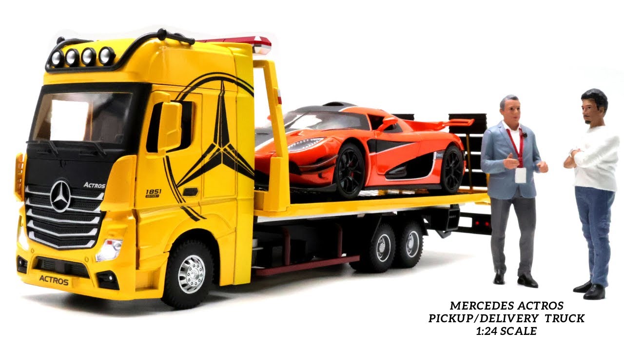 Mercedes Actros Pickup Delivery Truck 1:24 Scale Diecast Model