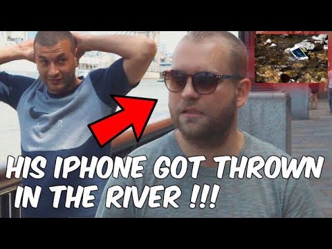 He THREW his iPhone in the RIVER (Magic goes wrong)
