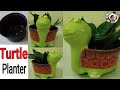 Turtle Planter/ DIY Planter ideas/Waste Food Container Craft/Wallputty planter