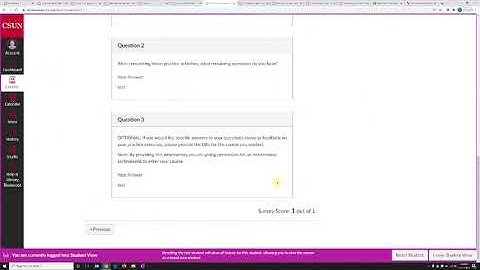 CSUN Canvas Student View