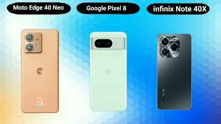 Infinix Note 40X 5G Vs Moto Edge 40 Neo Vs Google Pixel 8 Specs Unboxing
