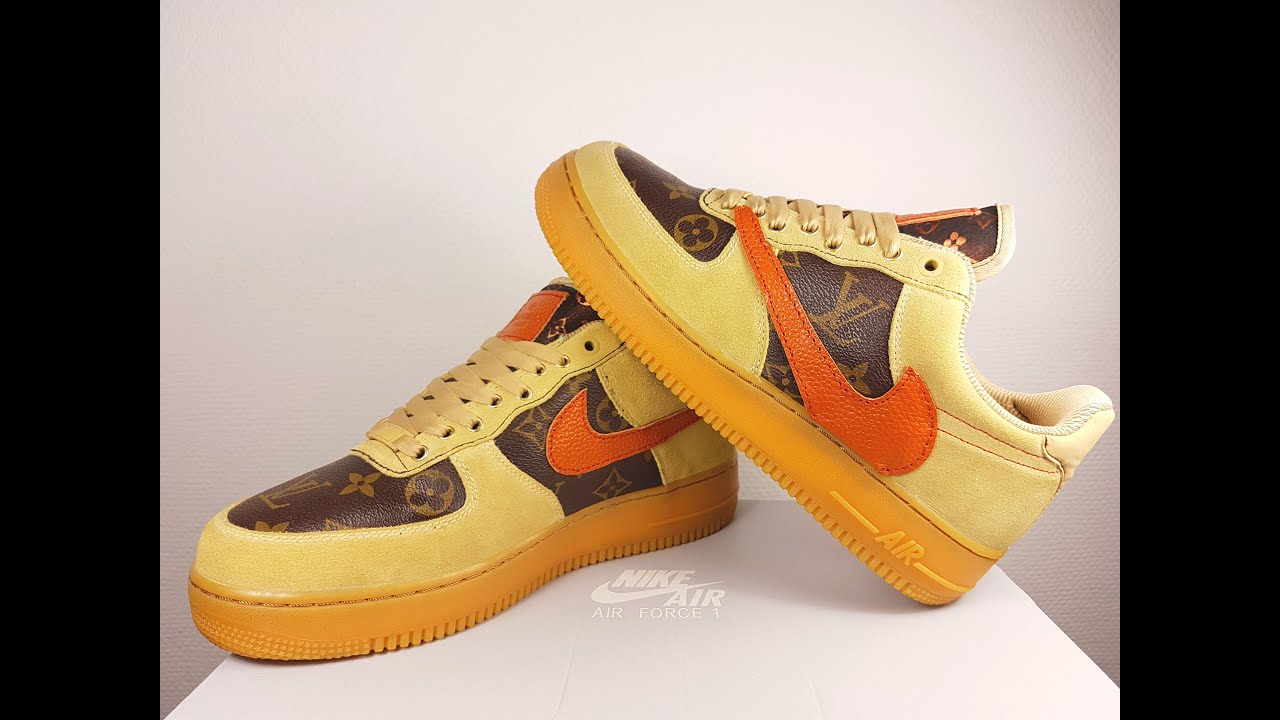 Custom Louis Vuitton x Travis Scott Air Jordan 1 Inspired x Nike Air Force 1 Low | SG Customs ...