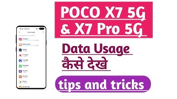 POCO X7 5G & X7 Pro 5G How to Showing Data Usage | Data Usage Kaise pata Kare