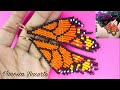 ARETES DE MARIPOSA🦋 CON CHAQUIRAS/MOSTACILLAS (ARETES DE FLEQUILLOS)| Butterfly beaded earrings DIY🦋