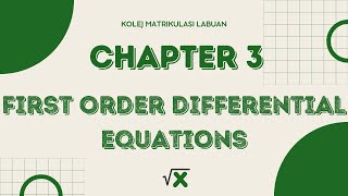 (1/3) Chapter 3 | 3.1 Separable Variables