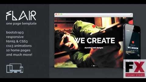 Preview Flair - One Page Responsive Html5 Template TForest