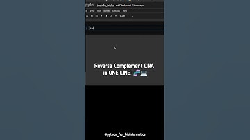 Reverse Complement in One Line Python 🐍 | Bioinformatics Coding Trick 🧬
