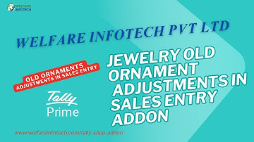 Tally Addon that Allows auto purchase entry and amount deduction of old jewellery in sales invoice