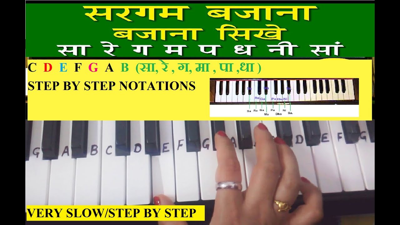 Sa Re Ga Ma on HarmoniumSargam on piano     