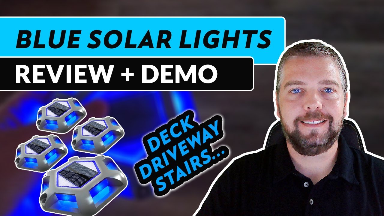 TSun BLUE Outdoor Solar Lights Driveway, Deck, Steps Solar Lights