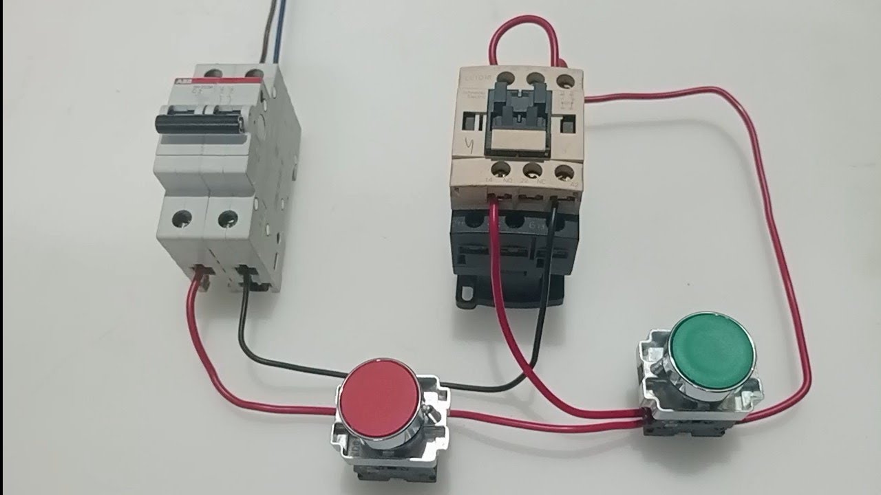 magnetic contactor connection || Contactor wiring with start stop push button switch|| DOL Starter