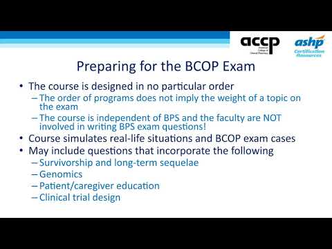 Tips for BCOP 2021 -- Board Certified Oncology Pharmacist Pharmacy exam