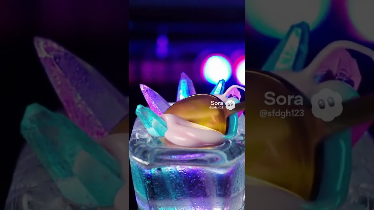 Satisfying ASMR Ice Decoration! Watch Pink Liquid Drip Through Crystal Shapes into Ice! 