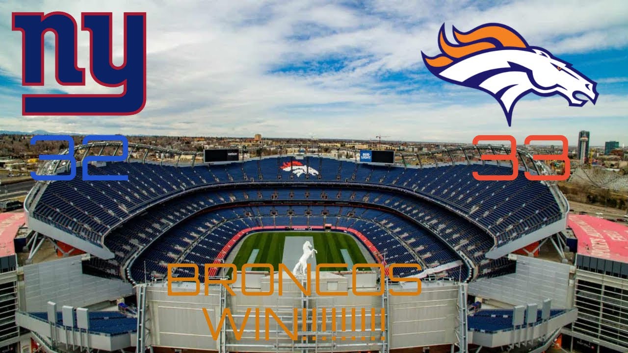 Denver Broncos beat New York Giants 33-32! WHAT A COMEBACK DOWN 19-0 ...