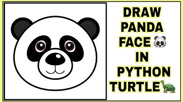 PYTHON TURTLE GRAPHIC- #PANDA_FACE #FACE #PANDA #TURTLE_CODE #PYTHON #PYTHON_CODE #Code #GRAPHIC