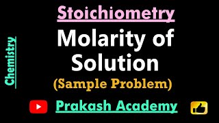 Basic Stoichiometry Molarity   Sample Problem 1